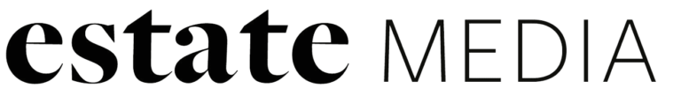 Estate media logo i sort